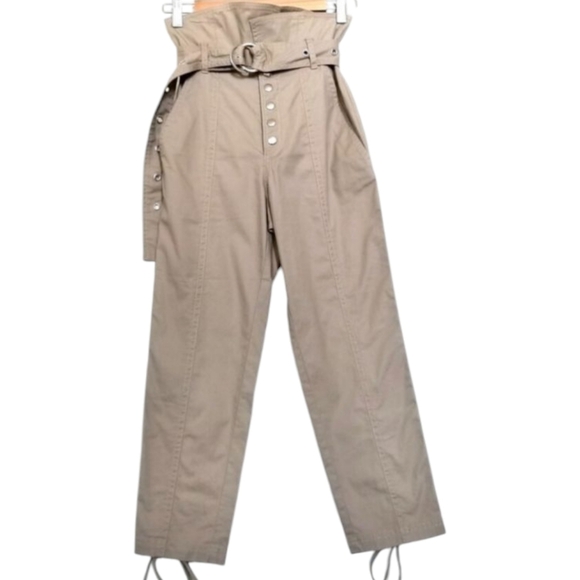 Marissa Webb Gia Pants / Trousers in Sandshell SZ 6 Paper bag Waist Ret$450 - Picture 4 of 12
